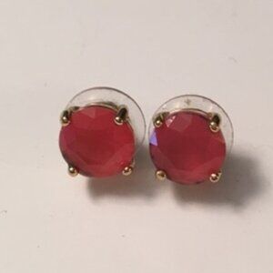 Kate Spade Pink Round Gold Gumdrop Stud Earrings Small